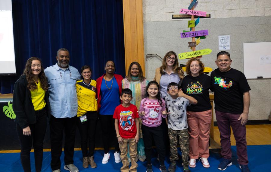 Staff and students from the 2023 Multicultural Lunch with CEO Sarah Glenn-Smith