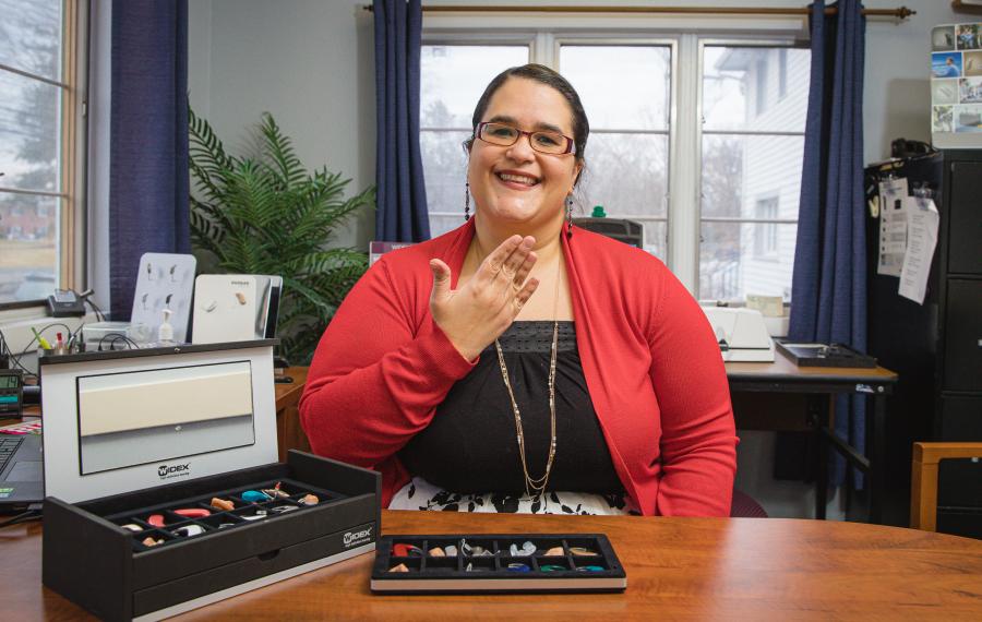 audiologist talking about hearing aids