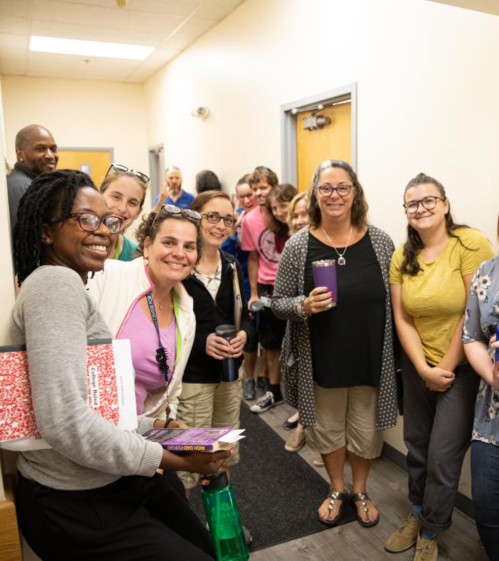 Group of staff smiling for the picture