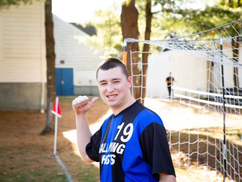 Soccer player giving a thumb up! 